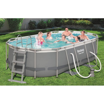 Bestway ovalni bazen sa čeličnom konstrukcijom Power Steel Frame 424x250x100cm-2